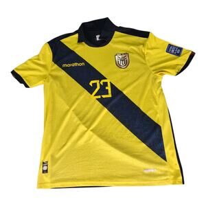 Marathon Authentic Ecuador Copa America 2024 Moises Caicedo Jersey Men’s 3XL
